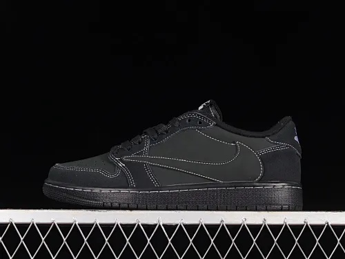 All Categories Air Jordan Jordan Series Basketball Shoes Air Jordan 1 Low Z Version Travis Scott x Air Jordan 1 Low OG "Triple Black" AJ1 Joe 1 Black Warrior Overhook DM7866-001
